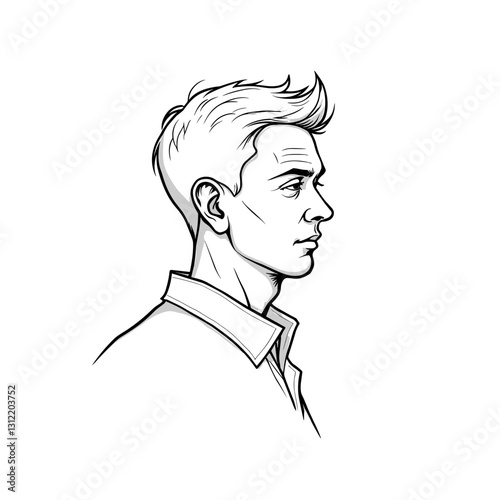 Profile of a thoughtful young man