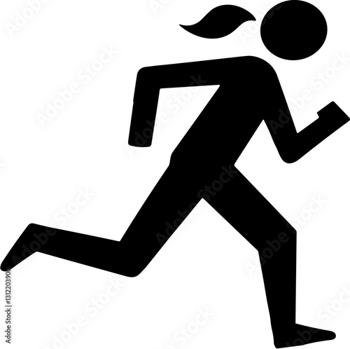 Running person in motion