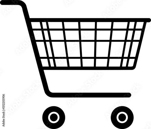 Shopping cart icon on a white background
