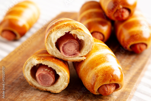 Photography Homemade Kolache Rolls Ready to Eat, side view.