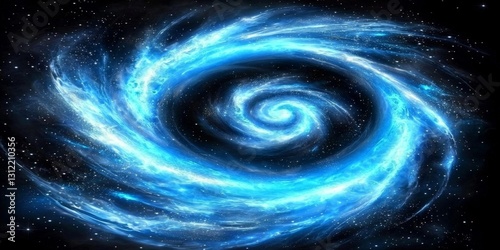 A dynamic water-like effect mirrors the beauty of the universe.