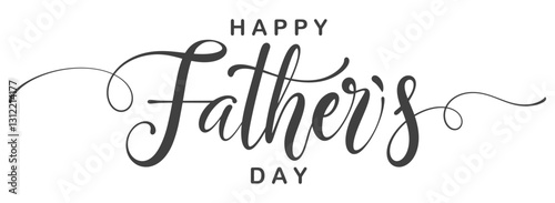 Happy father’s Day lettering . Handmade calligraphy vector illustration. father's day card