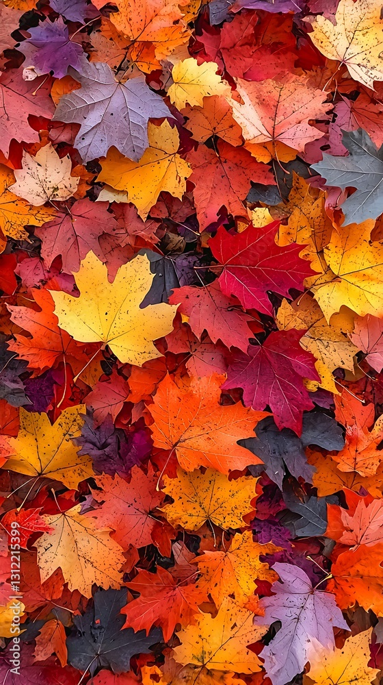 Fototapeta premium Autumn Leaves Ground Cover.
