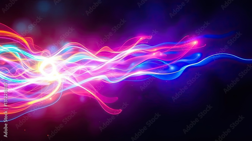 Abstract Colorful Energy Waves Glowing Lines Dynamic Background Abstract Colorful Energy Waves Glowing Lines Dynamic Background
