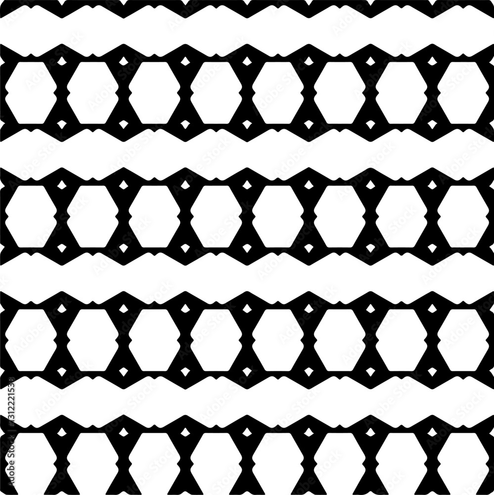 Black and white seamless pattern with abstract shapes. Repeat pattern for fashion, textile design, on wall paper, wrapping paper, fabrics and home decor. Black and white seamless pattern with abstract shapes. Repeat pattern for fashion, textile design, on wall paper, wrapping paper, fabrics and home decor.