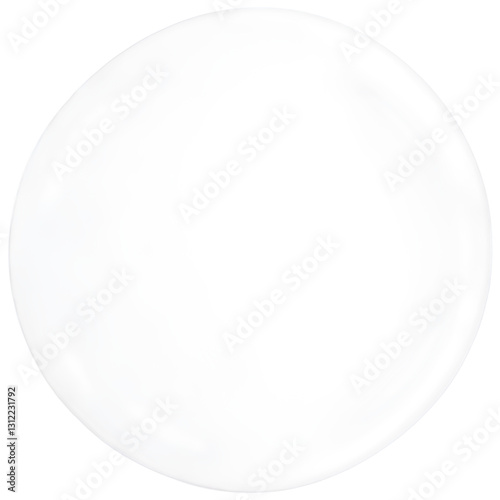bubble 3d render multicolored transparent shape element. Png transapency .	