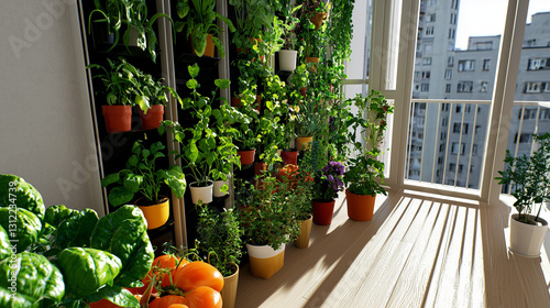 Lush balcony gardens, rooft...