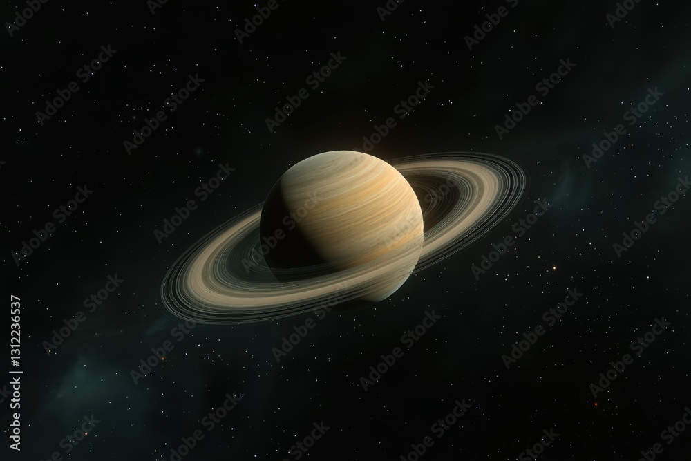 Pixelated Saturn In Dark Space Pixelated Saturn In Dark Space