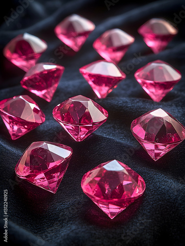 Pink Diamonds on Dark Velvet photo