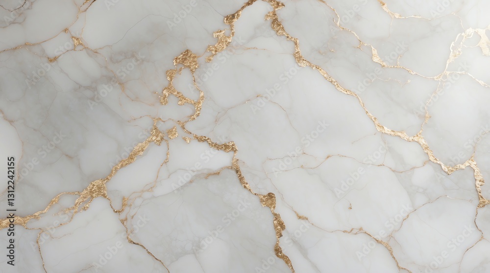 Fototapeta premium Elegant White Marble Texture with Gold Veins for Luxury Designs