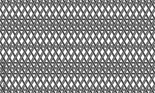 weave woven bamboo seamless pattern, square shape, vector illustration isolated on white background.