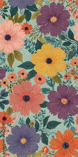 colorful flowers background