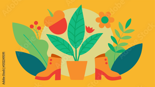 These illustrations can visually communicate a vibrant and sustainable aesthetic for the plantbased fashion sale.
