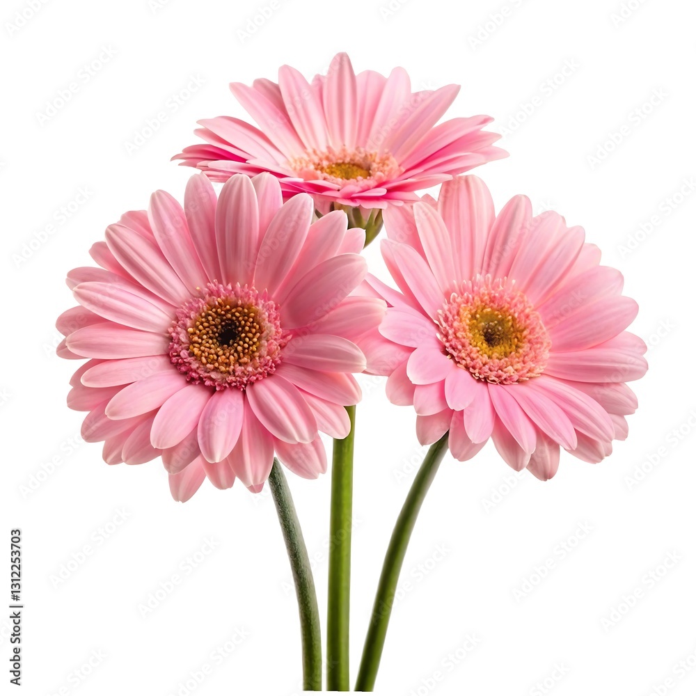vibrant pink daisies with transparent background vibrant pink daisies with transparent background