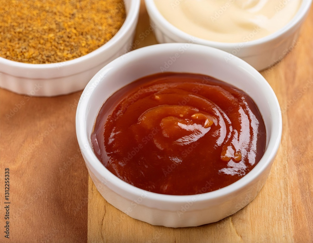 Smokehouse barbecue sauce with seasoning and mayonnaise Smokehouse barbecue sauce with seasoning and mayonnaise
