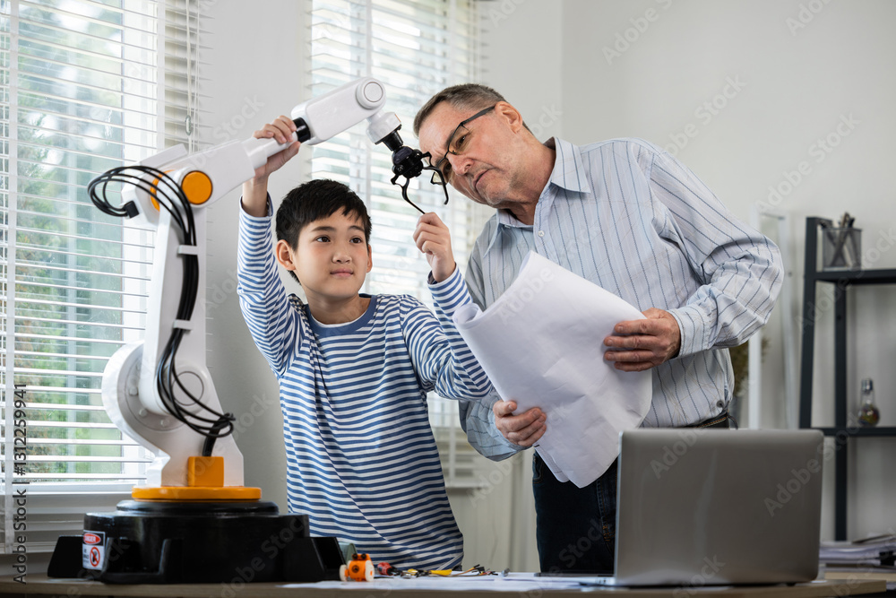 Engineer Mentoring Student in Robotics Learning