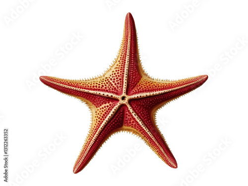 red starfish isolated on white