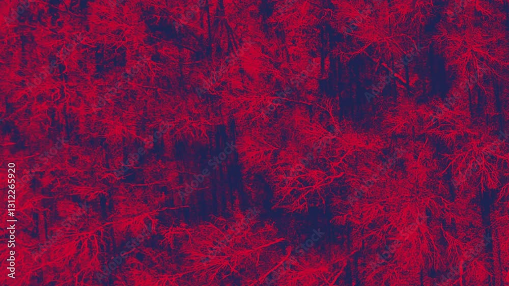 Nervures rouges abstraites de veines d'arbres et stries noirs en mouvements de tournoiement 