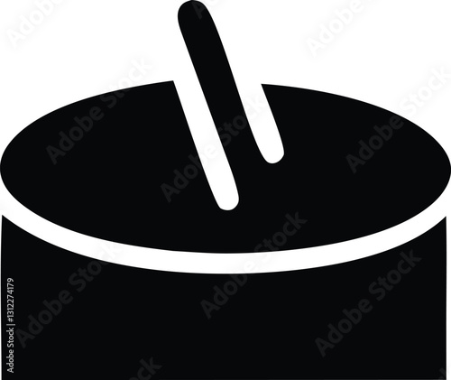 Voting Ballot Box Icon,Election Vote Symbo,Black and White Vector Design