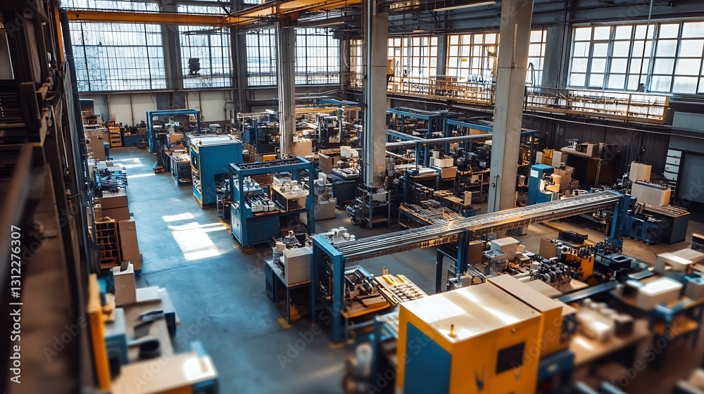 A high-tech manufacturing plant using 3D printing for custom products A high-tech manufacturing plant using 3D printing for custom products