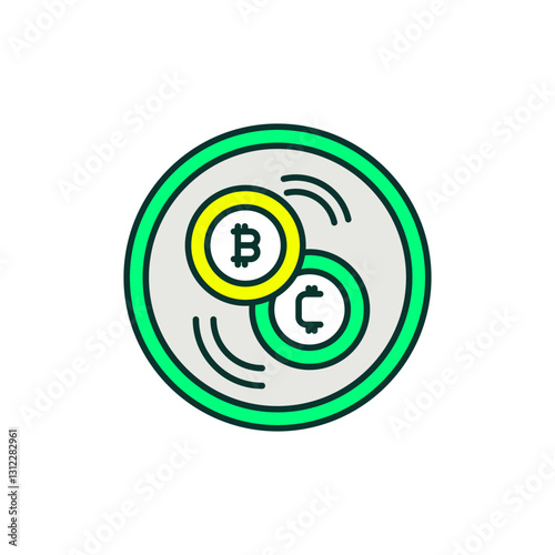 Liquidity Pool Icon in Colors for Decentralized Trading and Crypto Reserves Management.