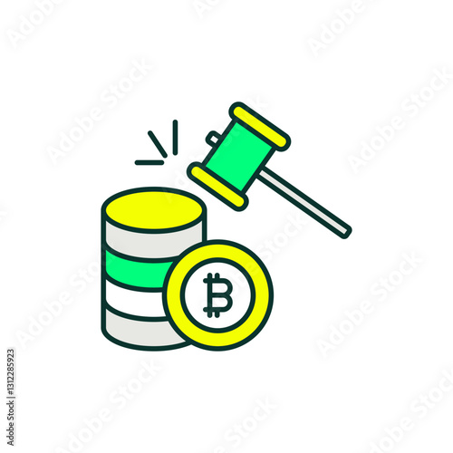 Governance Token Icon in Colors for Voting Rights and Decentralized Protocol Governance.