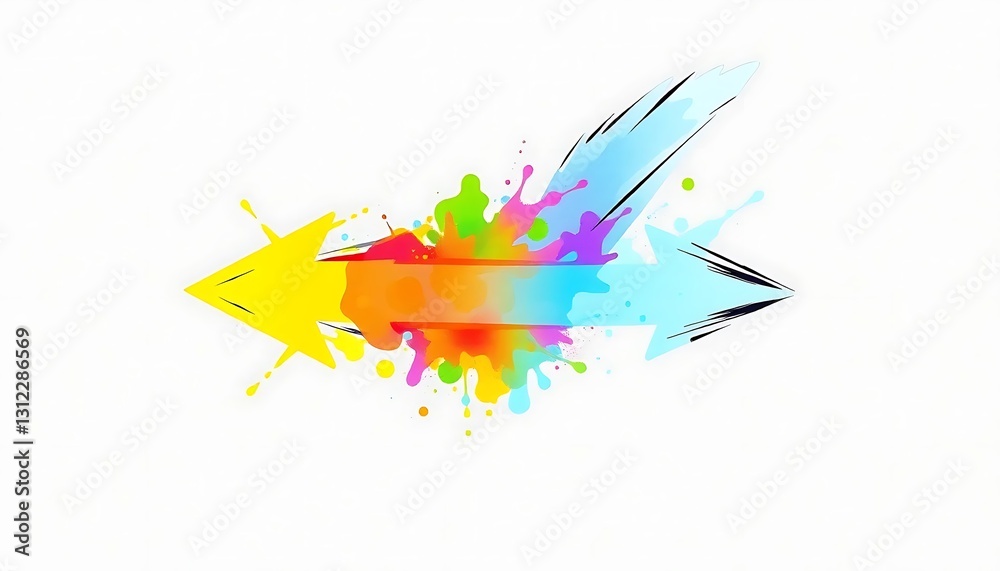 Fototapeta premium Colorful Arrow Design white Background
