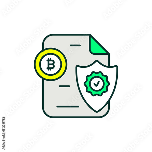 Collateral Asset Icon in Colors for Crypto-Backed Loans and DeFi Security.