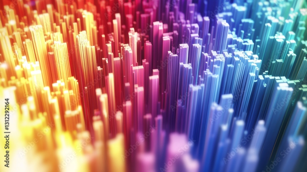 representation of an abstract multi-color spectrum. generative ai representation of an abstract multi-color spectrum. generative ai
