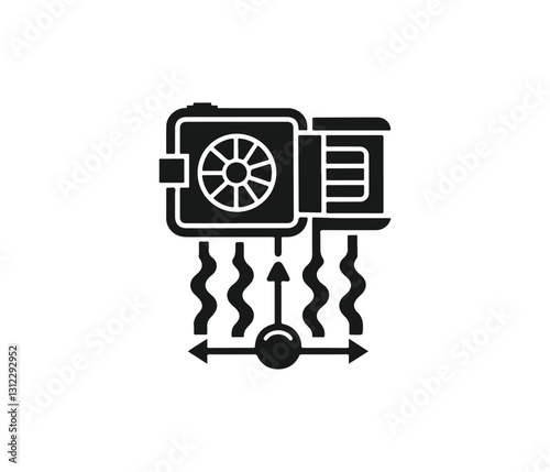 A logo combining hot and cold, representing HVAC services.