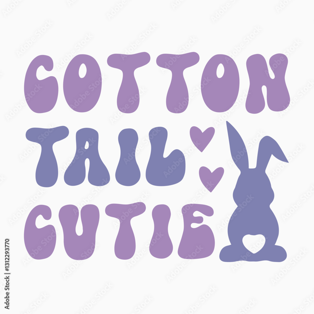 Cotton Tail Cutie Retro SVG PNG Sublimation t shirt design Cotton Tail Cutie Retro SVG PNG Sublimation t shirt design