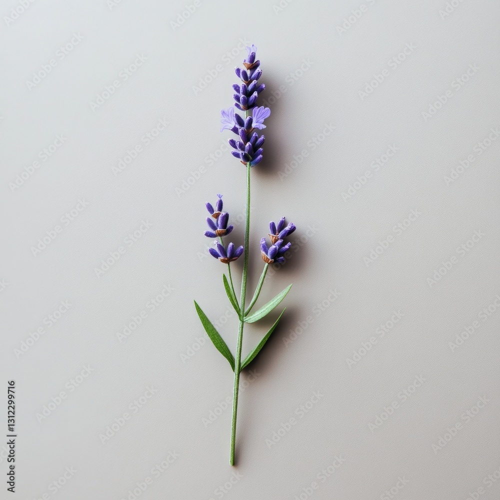 Obraz premium Lavender Bloom: A Minimalist Floral Photography Print. Serene Purple Flowers, Botanical Beauty, Aromatherapy, Spa Relaxation, Tranquility, Nature's Elegance.