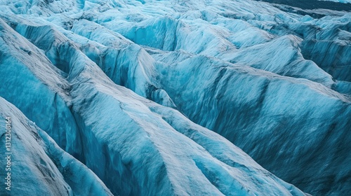 Wallpaper Mural Stunning close-up of textured glacial ice formations in shades of blue. Torontodigital.ca