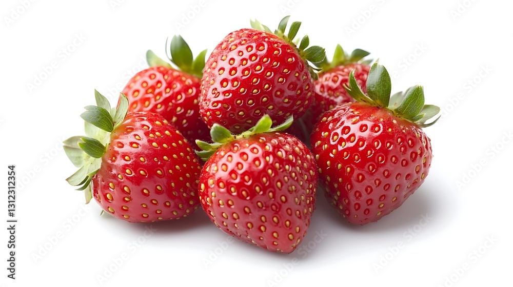 Pile of ripe strawberries on white, isolated background, for recipes, healthy eating concepts Pile of ripe strawberries on white, isolated background, for recipes, healthy eating concepts