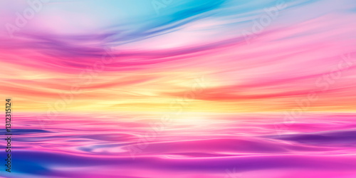 A Surreal Ocean Scene With A Vivid Pastel Sunset, Blending Pink, Purple, And Gold Hues, Creating A Dreamlike Atmosphere. Ideal For Meditation, Wellness, And Inspirational Content.