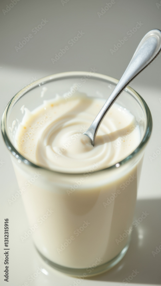 A glass of frothy white liquid resembling a milkshake or whipped cream. A glass of frothy white liquid resembling a milkshake or whipped cream.