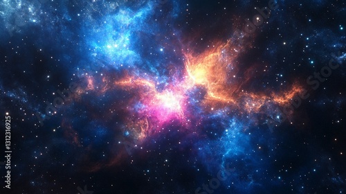 Beautiful cosmic nebula generative ai