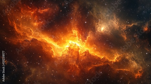 Beautiful cosmic nebula generative ai