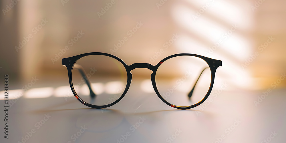Classic Round-Frame Eyeglasses Resting on a Table
Classic Round-Frame Eyeglasses Resting on a Table