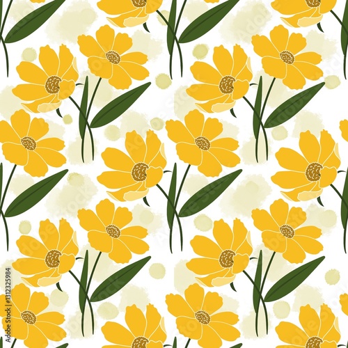Obraz na płótnie Seamless flowers art on pattern for background and backdrop. w salonie