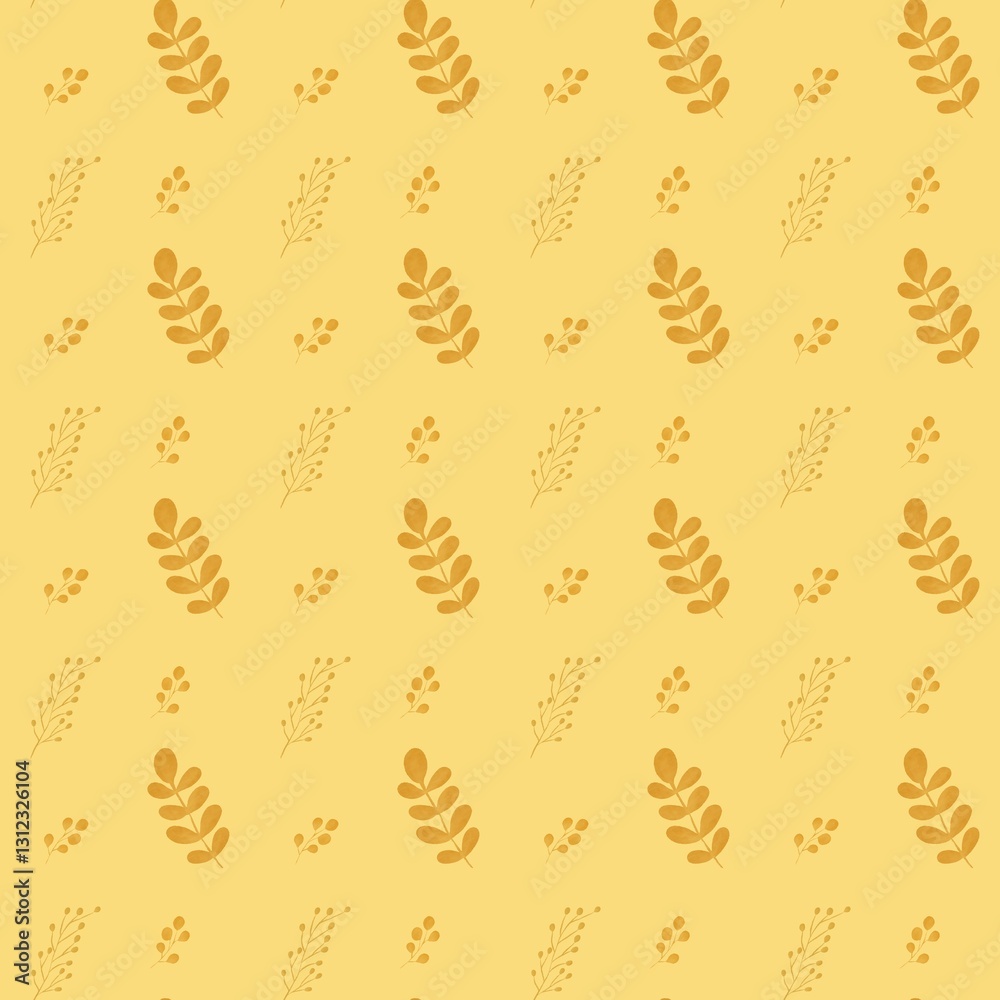 Leaves seamless pattern on background.
