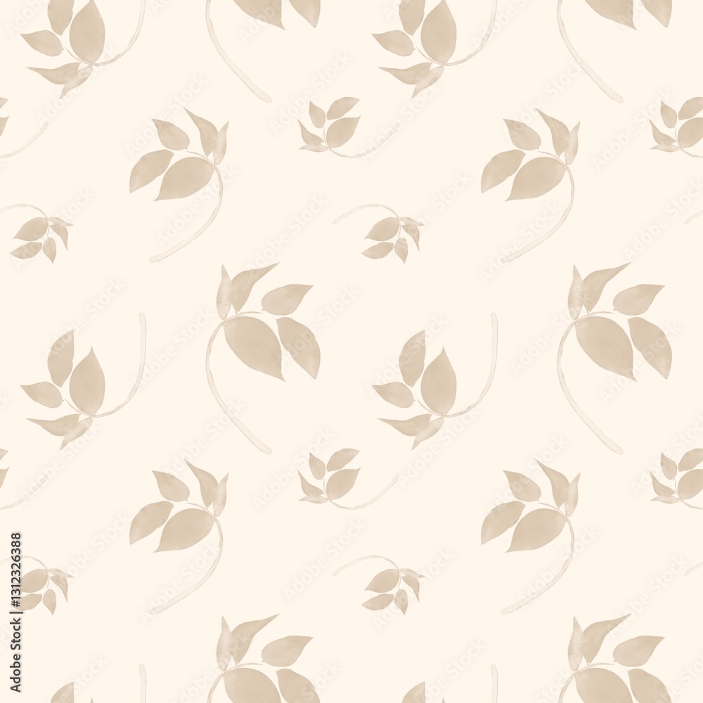 Leaves seamless pattern on background.