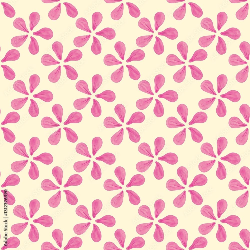 Seamless flowers art on pattern for background and backdrop.