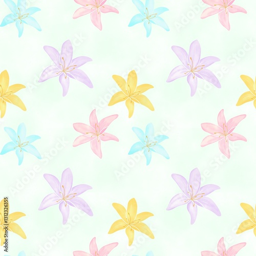 Obraz na płótnie Seamless flowers art on pattern for background and backdrop. w salonie