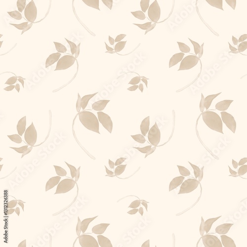 Obraz na płótnie Leaves seamless pattern on background. w salonie