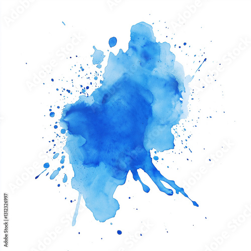 Blue Watercolor Splash 