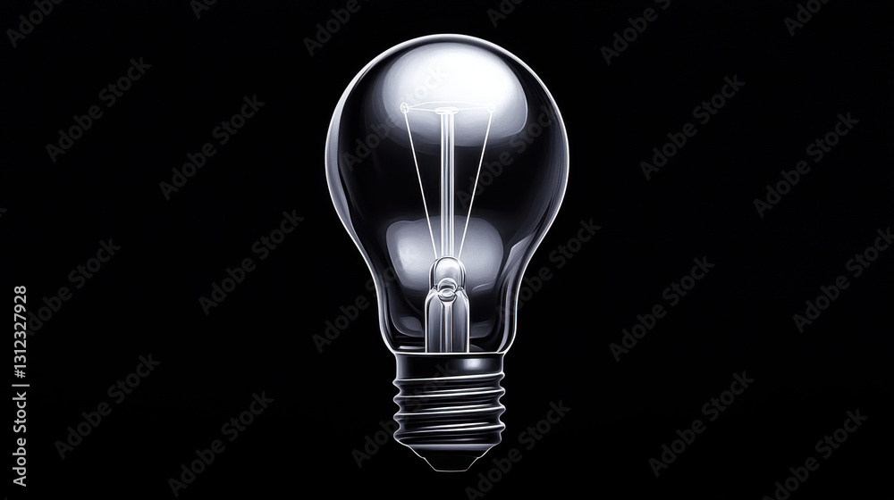 minimalist black and white sketch of glowing light bulb minimalist black and white sketch of glowing light bulb