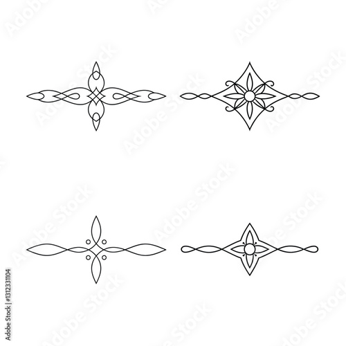 set of decorative borders