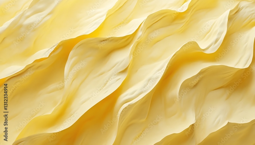 Elegant layered yellow textures with subtle waves offering a soft and serene atmosphere : Generative AI Elegant layered yellow textures with subtle waves offering a soft and serene atmosphere : Generative AI