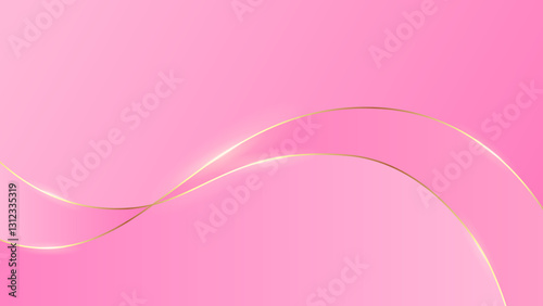 Pink background with gold shining lines